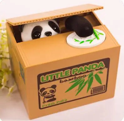 Creative Piggys Bank Steal Money Cat Piggy Banks Panda Coin Box Kids Money Automatic Money Box MJ070301